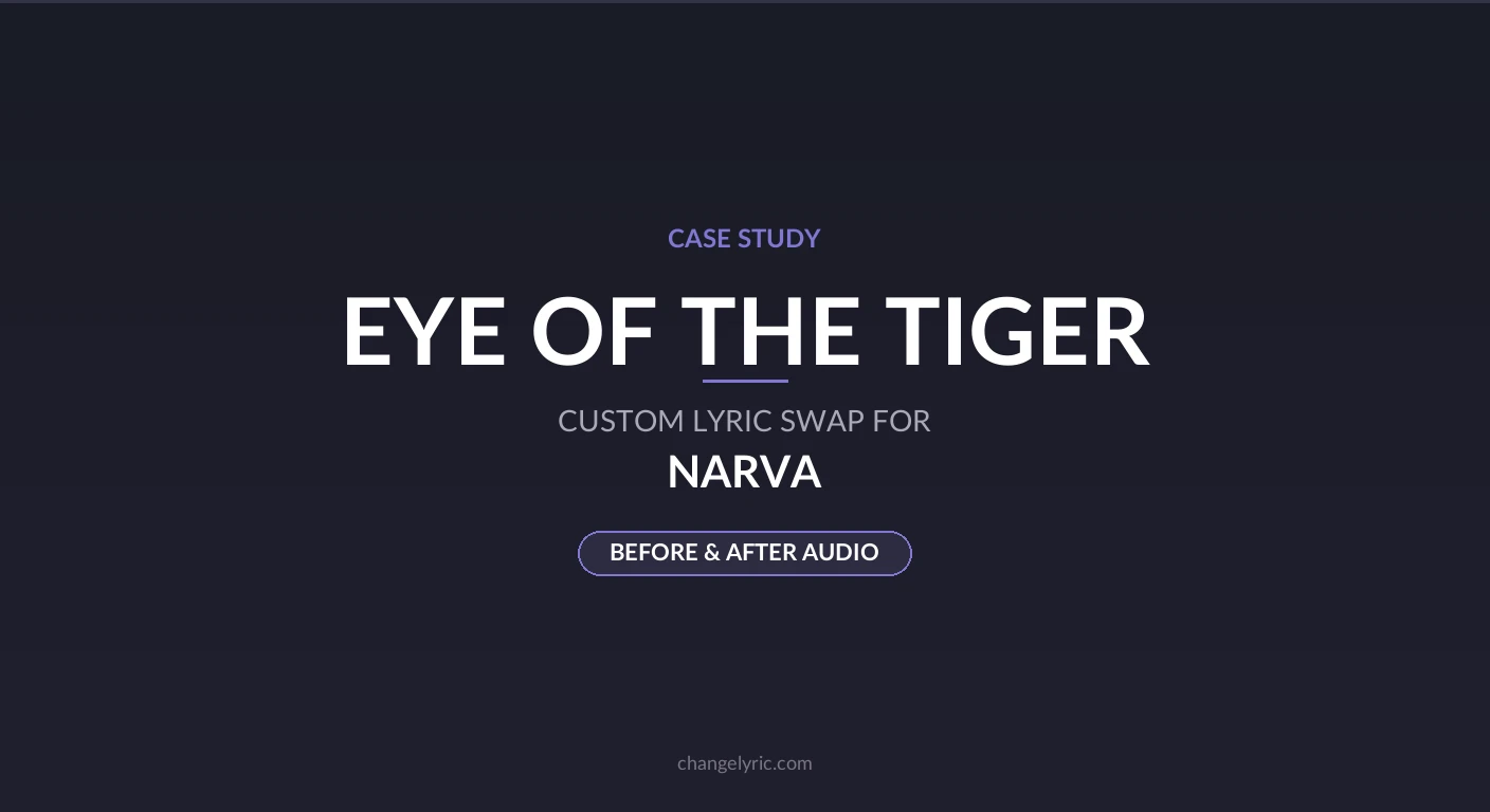 Eye of the Tiger by Survivor custom corporate lyrics