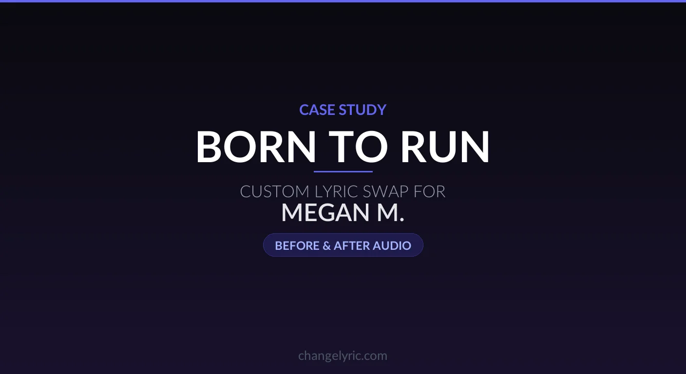 Born to Run - personalized song with custom name swap for Dax