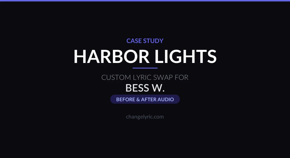 Harbor Lights - custom lyric swap