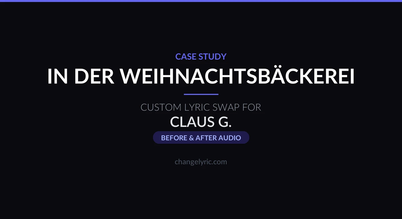In der Weihnachtsbäckerei by Rolf Zuckowski - custom name swap
