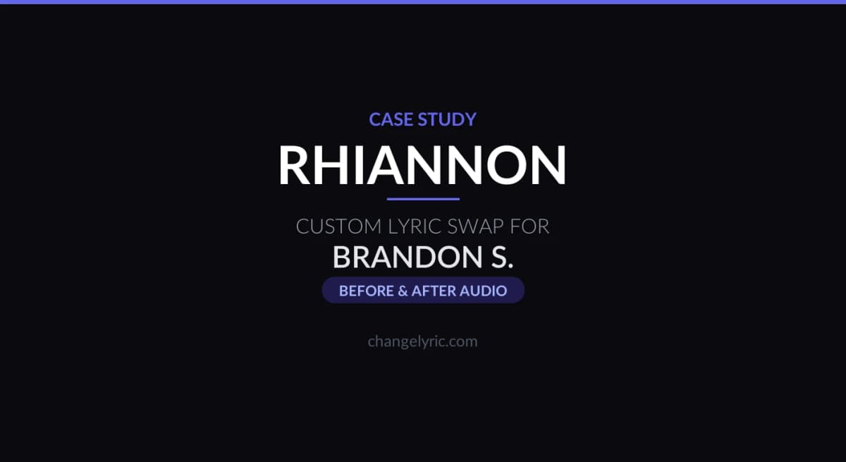 Rhiannon by Fleetwood Mac - custom name swap to Savannah