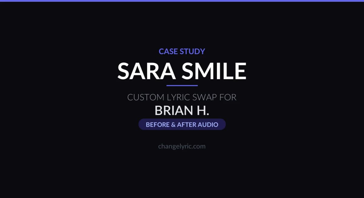 Sara Smile by Hall & Oates - Takierra name swap