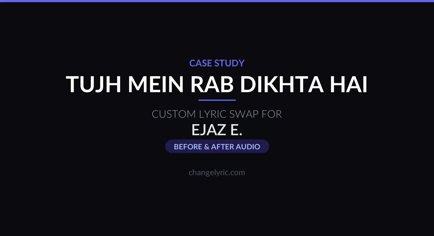Tujh Mein Rab Dikhta Hai custom lyric swap for name change to Sab